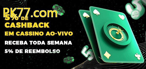 Promoções do cassino ao Vivo PK77.com